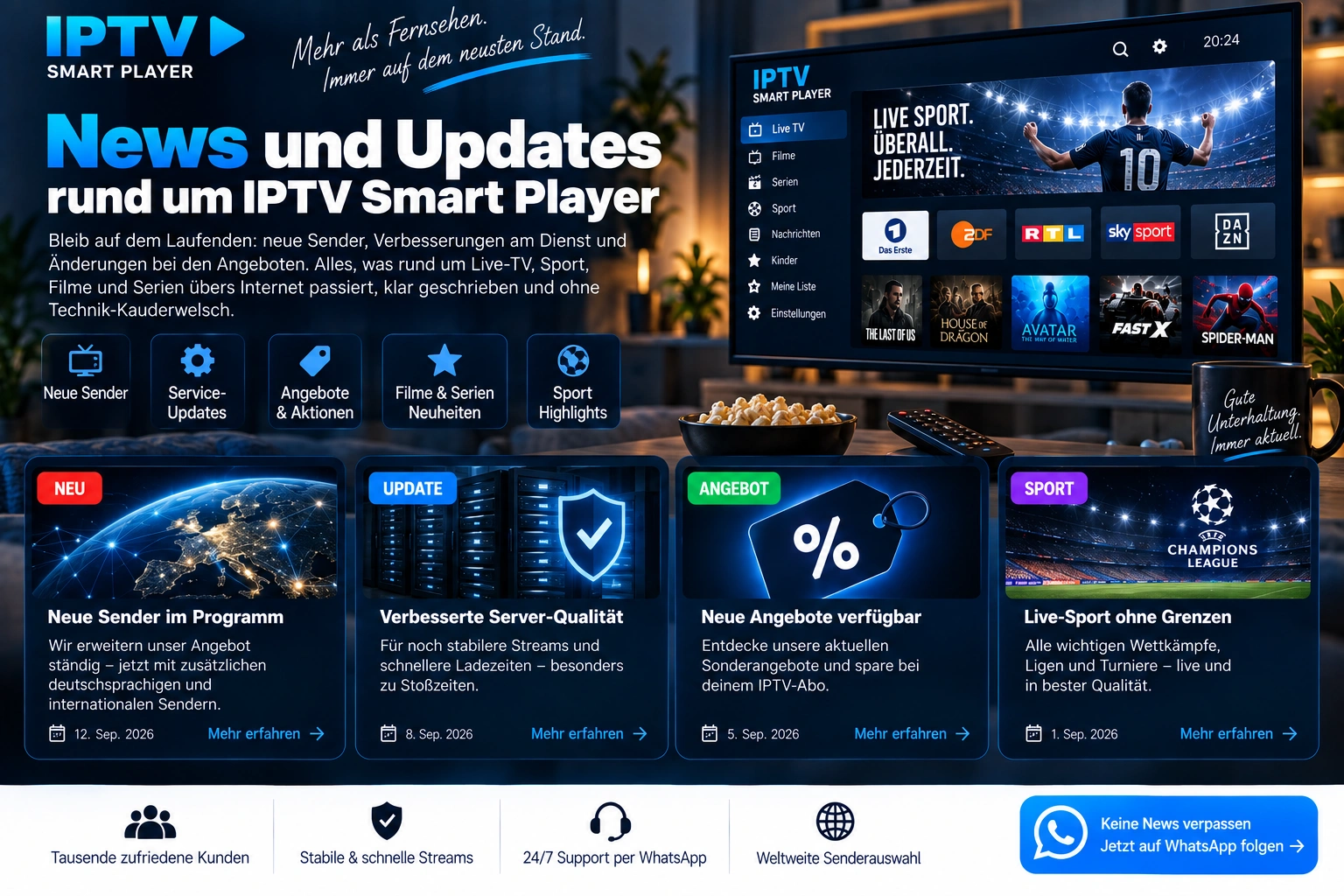 News und Updates rund um IPTV Smart Player